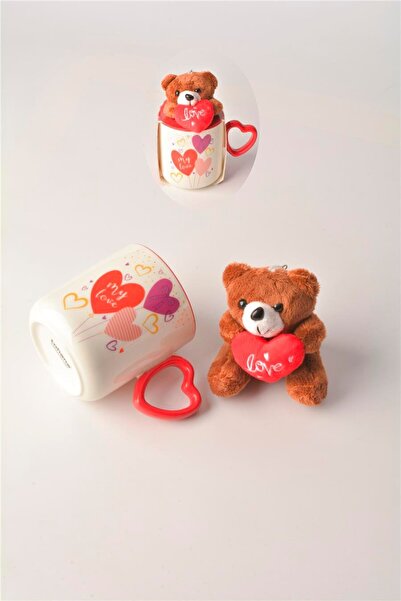 Tohana Teddy bear plush keychain porcelain mug