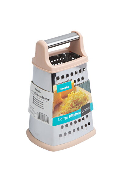 Bewello Large kitchen grater - peach color - 16 x 12.8 x 24 cm
