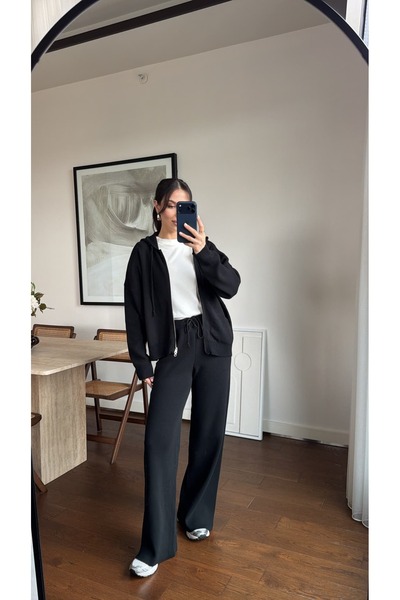 sinemkivanc co KAPÜŞONLU İKİLİ TRİKO HIRKA