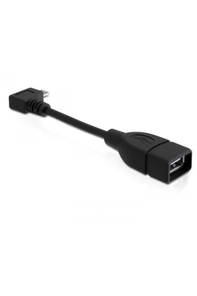 DELOCK Cablu USB micro-B tata in unghi, la USB 2.0-A mama OTG 11cm