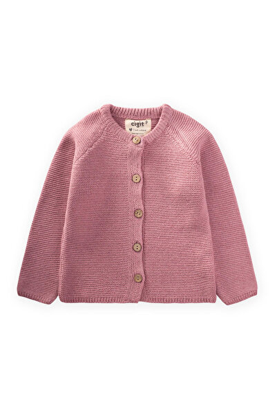Cigit Links Knitwear Cardigan 1-8 Years Salmon