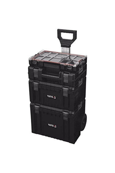 yato Set 4 cutii pentru scule, Poliamida, Negru, 77x45x38Cm