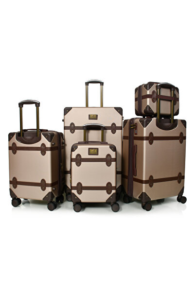 MORANO Classic Murano 4-piece suitcase set with spinner wheels and security l...