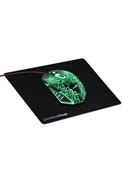 Trust GXT783X IZZA MOUSE + PAD, Negru, 4000 dpi, USB, Optic, Dimensiuni mouse...