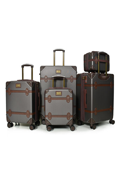 MORANO Classic Murano 4-piece suitcase set with spinner wheels and security l...