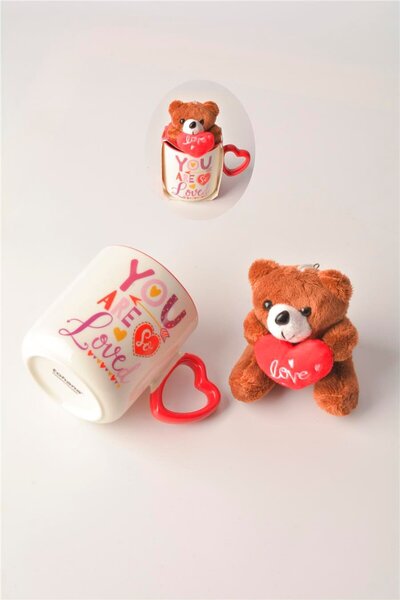 Tohana Teddy bear plush keychain porcelain mug