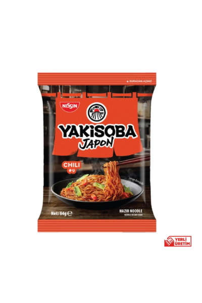 Nissin Yakisoba Chili Sos Noodle 84 G 12 ADET