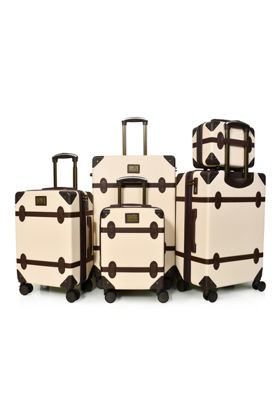 MORANO Classic Murano 4-piece suitcase set with spinner wheels and security l...