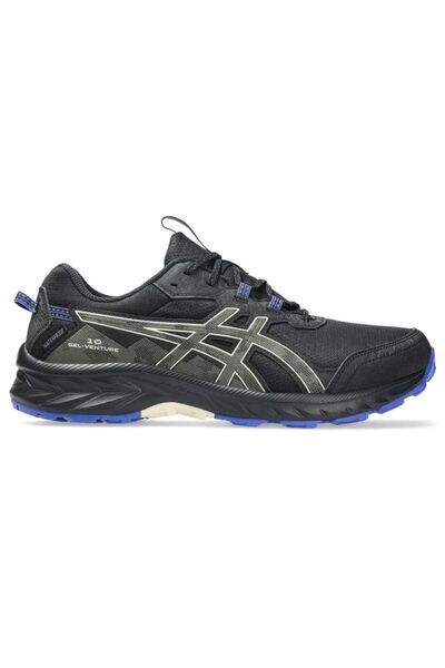 Asics Gel-Venture 10 Waterproof Men's Black White Outdoor Running Shoes 1011B...