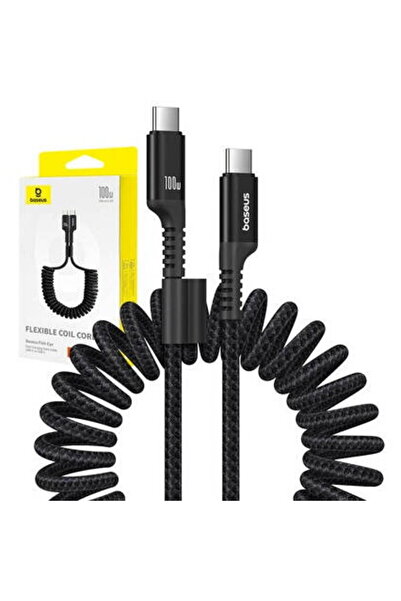 Baseus Cablu USB-C Fish-Eye la USB-C 100W, 1m, negru