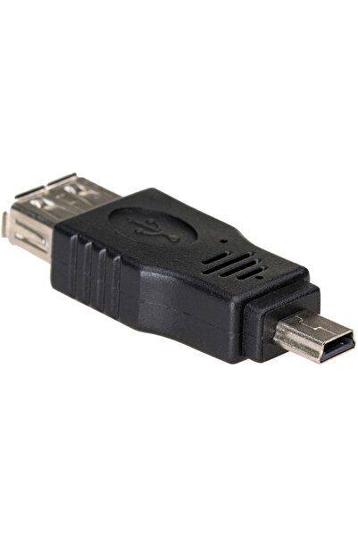 Akyga Adaptor AK-AD-07 USB-AF/miniUSB-B (5 pini) USB A USB mini B 5 pini Negru