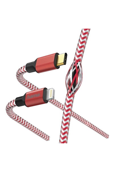 Hama 00183310 USB Type-C Cable - Lighting MFI 1.5m Red