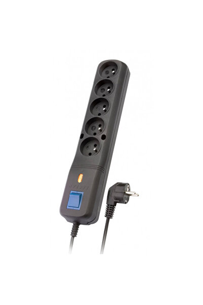 Lestar Protecție la supratensiune LV530W 2,5M 5 prize CA Negru, Gri 2,5 m