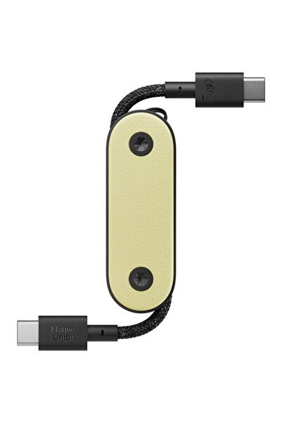 Native Union Cablu de buzunar (USB-C - USB-C), lămâie