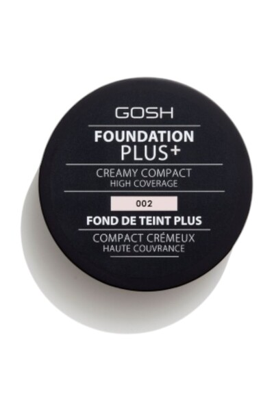 GOSH , Foundation Plus+, Full Coverage, Cream Foundation, 002, Ivory, 9 g *Te...