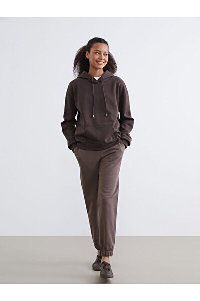 LC Waikiki Rmz Gi̇yi̇m Farkiyla Women's Thick Jogger Sweatpants with Waist Dr...