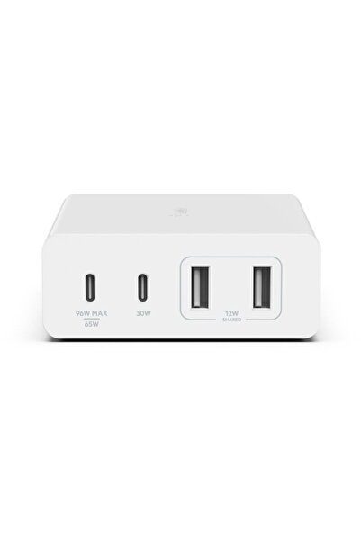 Belkin 2X USB-C, 2X USB-A, Alb