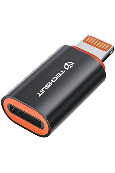Techsuit Adaptor USB-C la iPhone, PD20W, Aluminiu - HyperPort (A3) - Black / ...