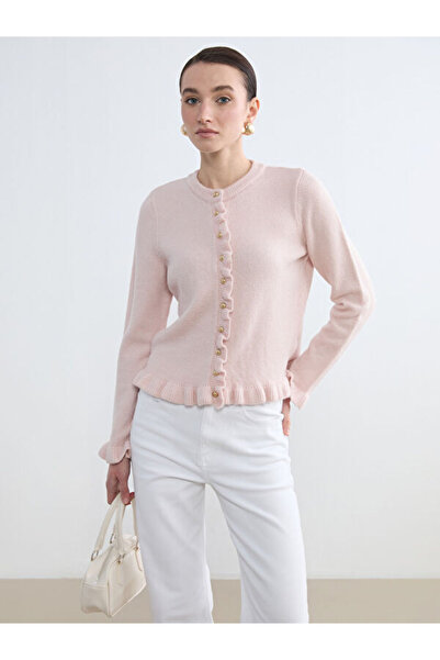 LC Waikiki RMZ GİYİM FARKIŞİLLERİNE ZERO Roba Cardigan cu volane pentru femei