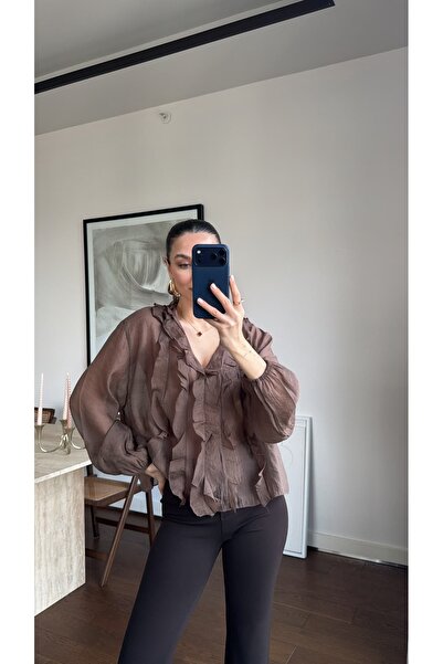 sinemkivanc co FIRFIR DETAYLI TRANSPARAN BLUZ