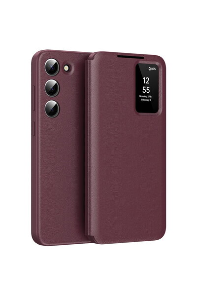 Techsuit Husa pentru Samsung Galaxy S23 - SmartView Series - Red