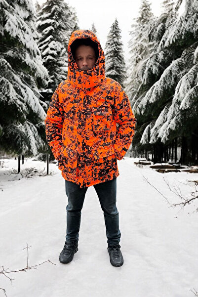 WİDİ Outdoor Hunting Phosphor Orange Hog Hunting Wind Waterproof Outwear Hood...