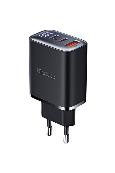 Mcdodo CH-2180 digital display wall charger 2xUSB-C + USB-A, 30W Negru