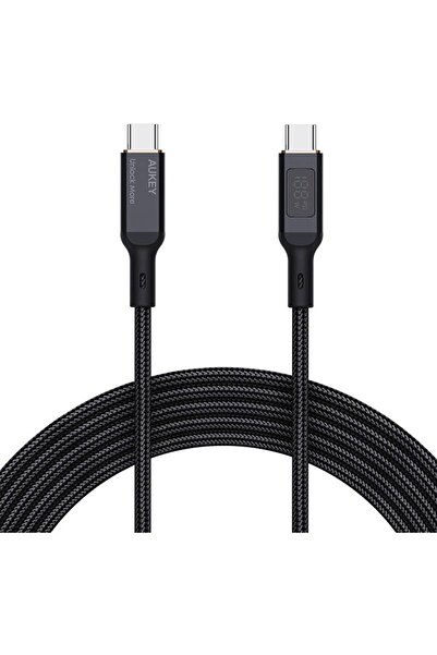 AUKEY Cablu USB-C la USB-C CB-MCC102, 100W, 1.8m (negru)