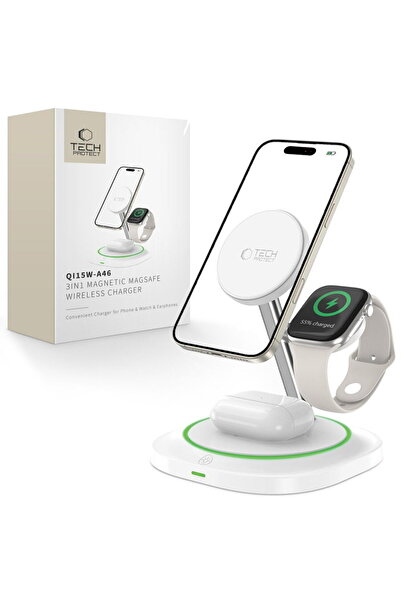 Tech-Protect QI15W-A46 Cablu USB-C MagSafe 3 în 1, USB-C la USB-C, inclusiv 1...