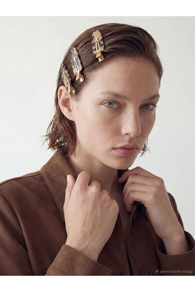 LC Waikiki Çelebi Store'dan Kaliteli Parçalar Leopar İşlemeli Kadın Toka 4'lü