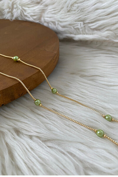 SAVETTE Glasses Chain with Green Ball Detail, Gift Accessory, Glasses Strap, ...