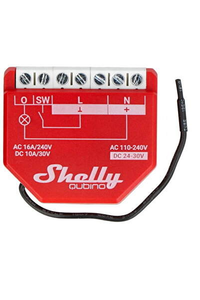 Shelly Qubino Wave1PM, 0.3 W, Wireless, Rosu