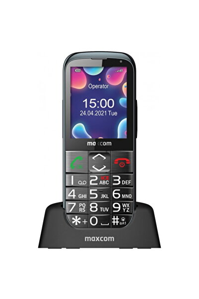 MAXCOM MM724 4G VoLTE, 2,2, 1200 mAh battery, SOS button, desktop charger, Black