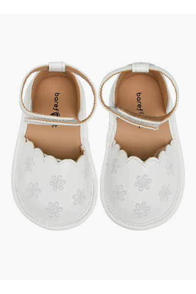 Barefeet Shoes with Hook & Loop Closure, Floral Embroidery