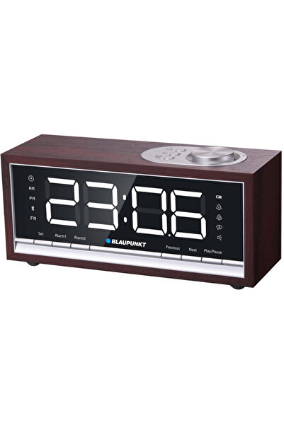 Blaupunkt Ceas deșteptător radio Bluetooth CR60BT, lemn maro