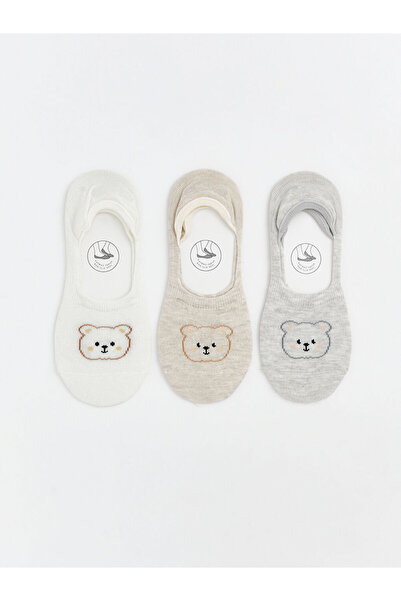 LC Waikiki Sparkling Choices Printed Women's Ballerina Socks 3-Piece from Shi...