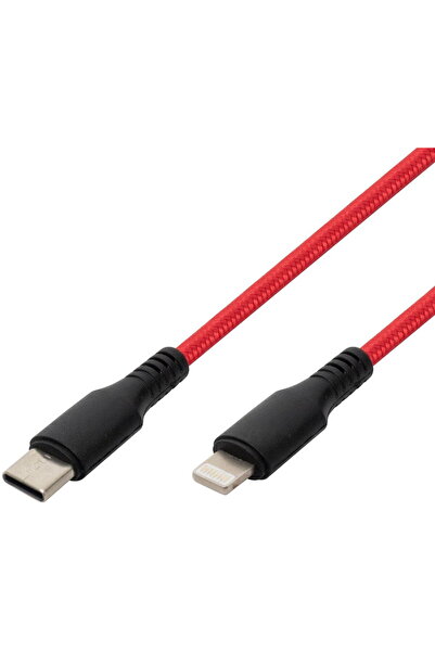 Somogyi USB C - Apple Lightning charging cable, 2.1A, 1m, red