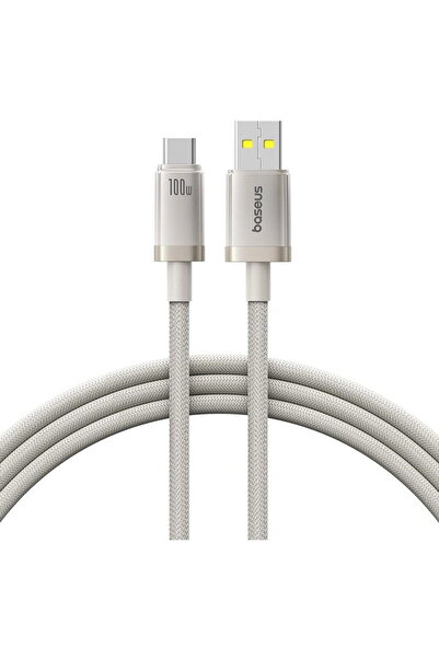 Baseus Cablu USB, Tip-C, 100W, 1m - Titan (P10378102G21-00) - Argintiu