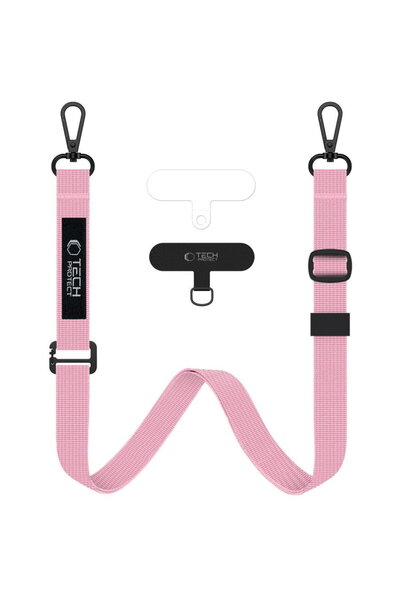 Tech-Protect Geantă crossbody C6S ROPE, roz pal