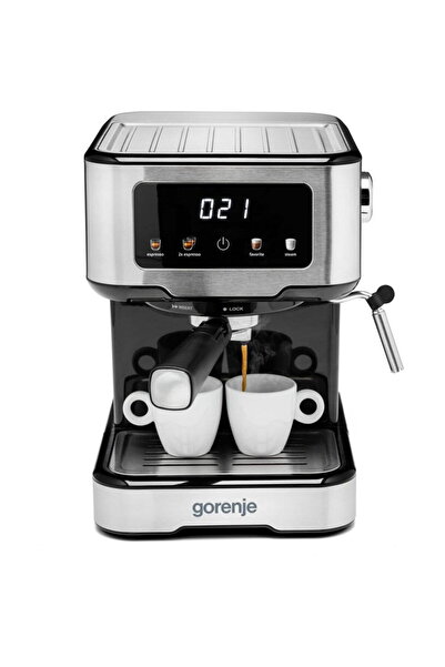 Gorenje ESCM15CD, 1100 W, 15 bar, 1.5 l, Negru/Argintiu