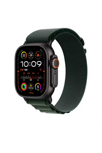 Apple Curea SmartWatch MXTP3ZM/A, 49mm, Dark Green Alpine Loop/Black Titanium...