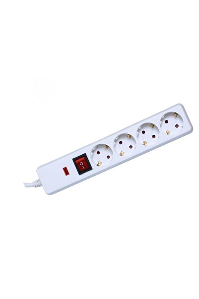 Somogyi Power extension cord, with surge protection and switch, 4 sockets, 1.5 m