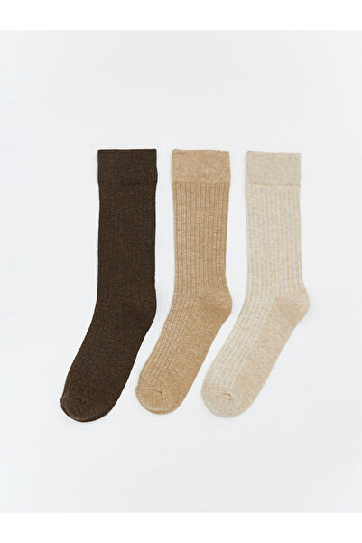 LC Waikiki Rmz Gi̇yi̇m Farkiyla Women's Sock Socks 3-Piece Set