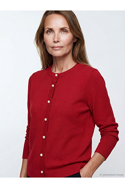 LC Waikiki Peak New Season Crew Neck Women's Knitwear Cardigan