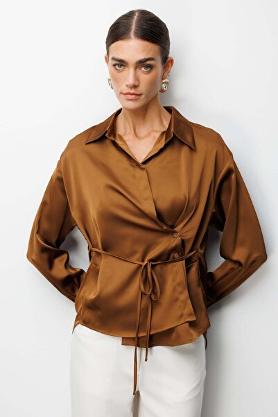 Ekol Cămașă cu guler dublu și șireturi