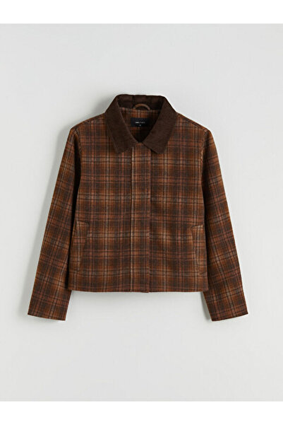 LC Waikiki Sparkling Choices from Shining Store Velvet Shirt Roba Collar Chec...