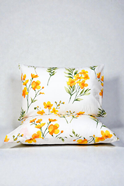 Menderes Home Cotton Collection Ranforce 2-Piece Pillowcase Daisy