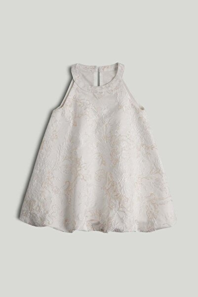 MOTHERCARE White Jacquard Occasion Dress, 18 months to 5 years