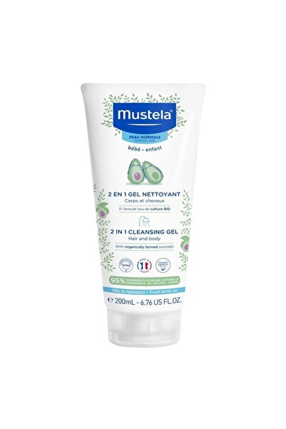 Mustela Mustela, 2 în 1, Avocado, Gel de curățare delicat, Pentru față și păr...