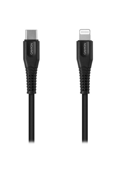 CANYON CNS-MFIC4B, USB-C - Lightning, 1,2 m, Negru